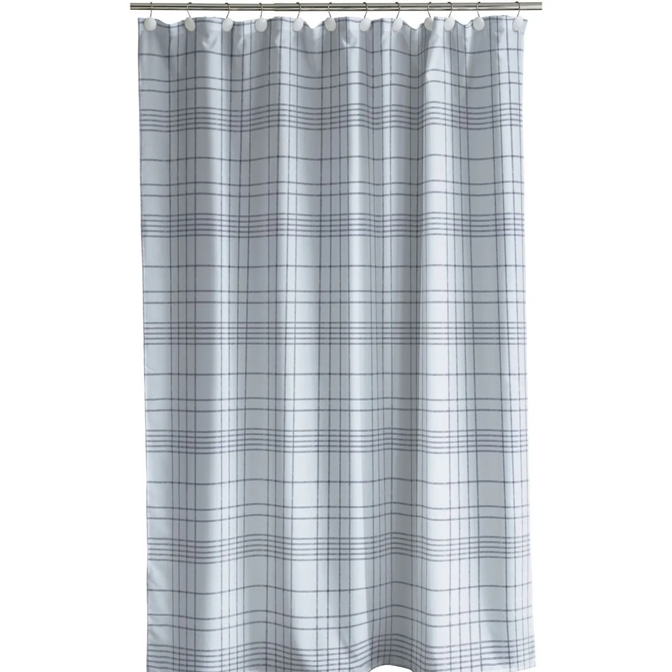 VIAMAJA Tilbehør Til Badeværelse<Bruseforhæng - Tartan linen blue - 180 cm x 200 cm