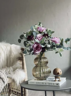 VIAMAJA Blomster<Buket med roser - Pink