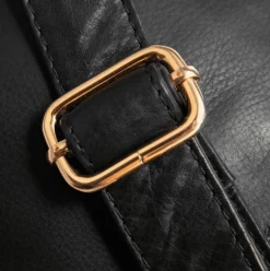 VIAMAJA Bæltetasker<Bumbag - BLACK / GOLD i blød skind kvalitet