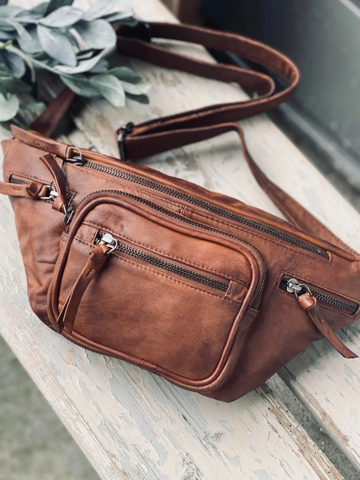 VIAMAJA Bæltetasker<Bumbag - VINTAGE Dark cognac