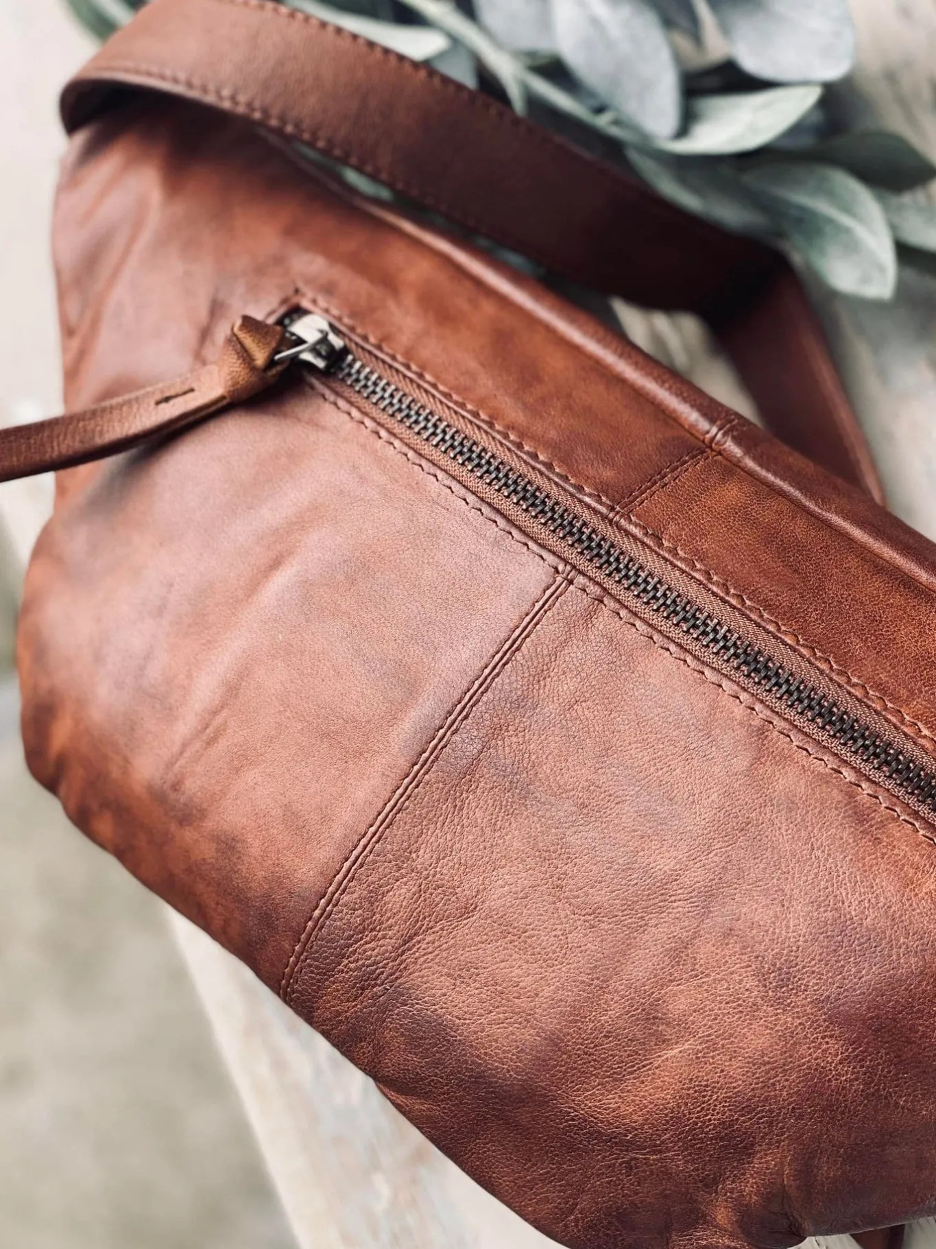 VIAMAJA Bæltetasker<Bumbag - VINTAGE Dark cognac
