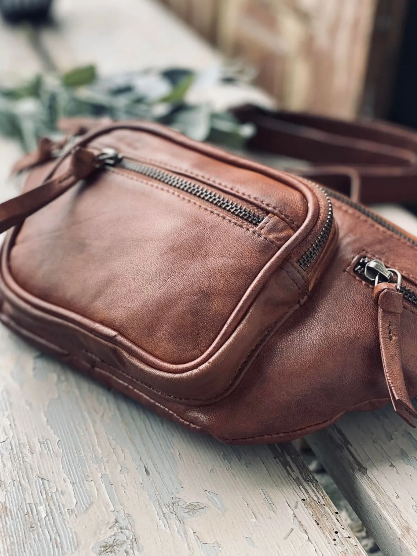VIAMAJA Bæltetasker<Bumbag - VINTAGE Dark cognac