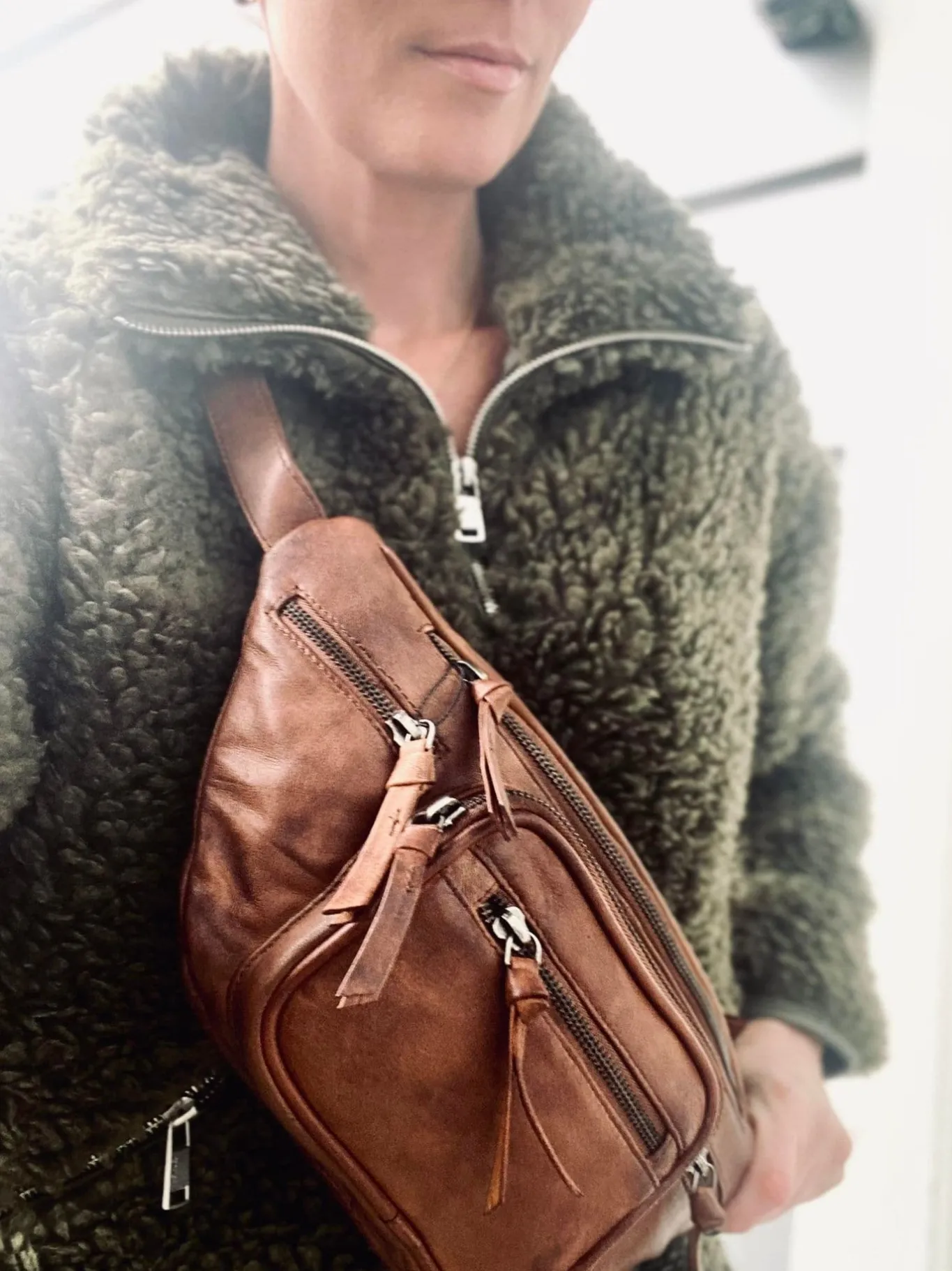 VIAMAJA Bæltetasker<Bumbag - VINTAGE Dark cognac
