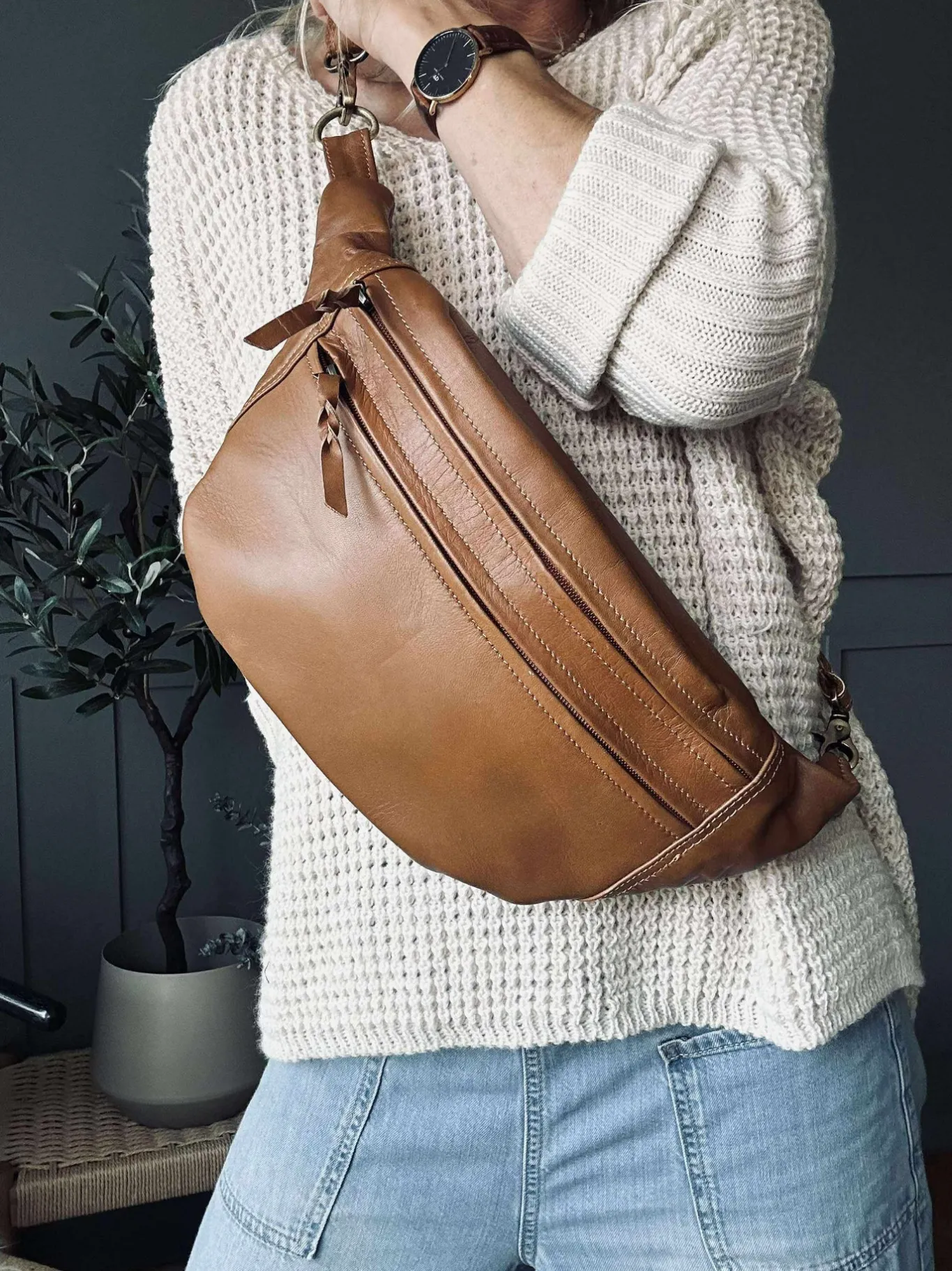VIAMAJA Bæltetasker<Bumbag Big Selma - Cognac