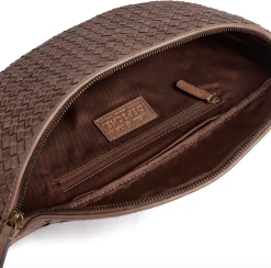 VIAMAJA Bæltetasker<Bumbag flettet kalveskind - Taupe