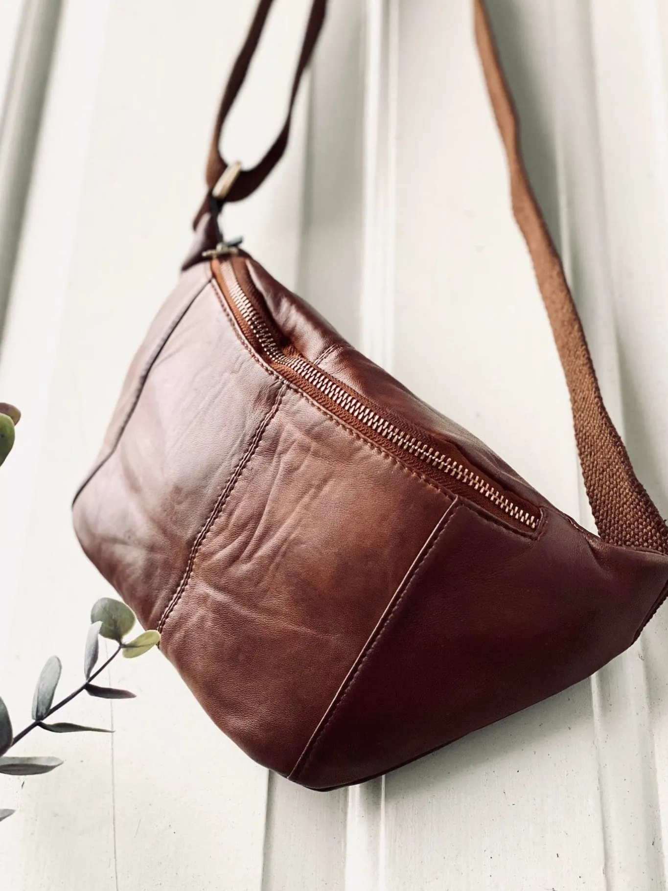 VIAMAJA Bæltetasker|Læder Tasker<Bumbag JUNE - Dark cognac