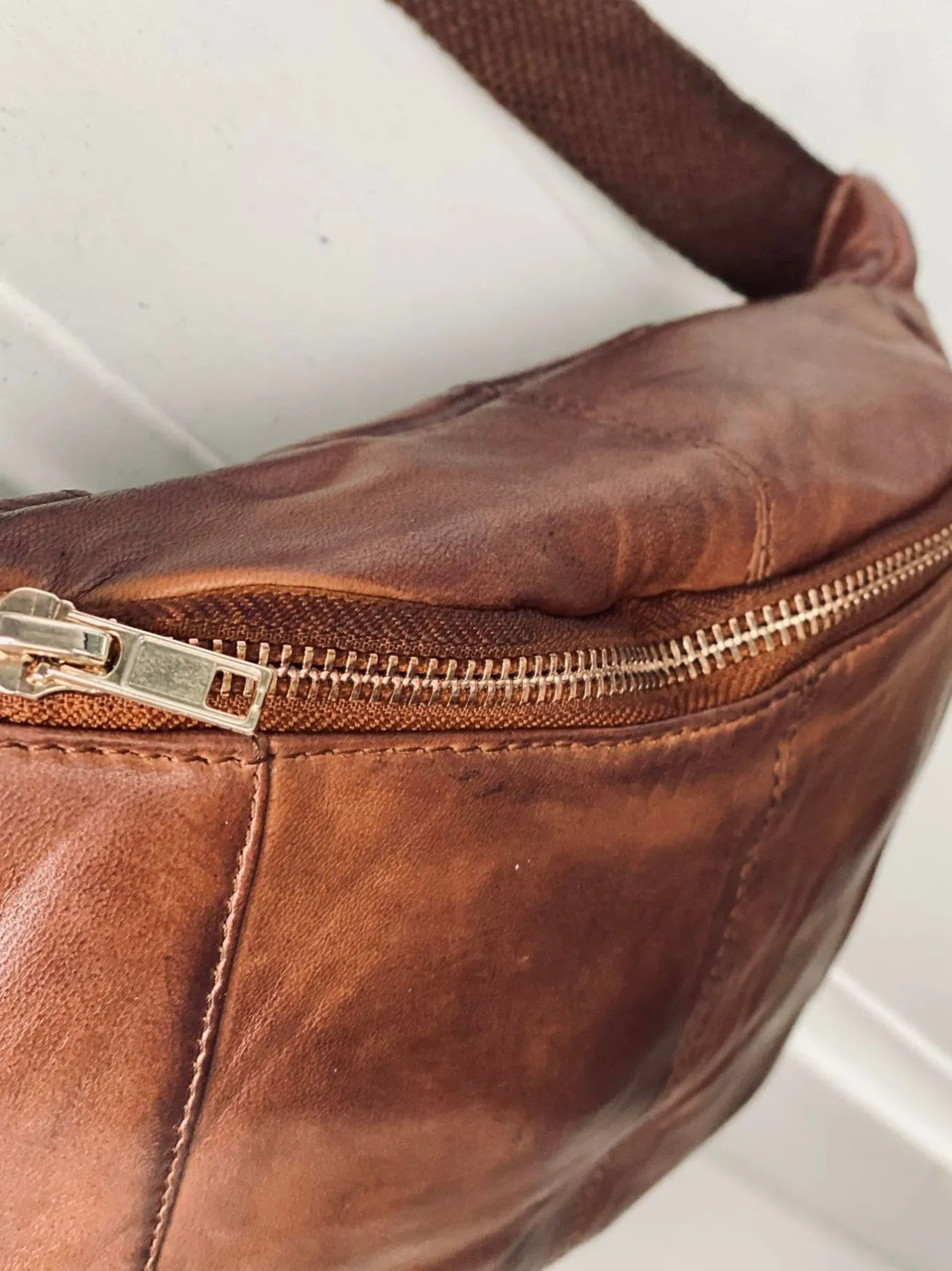 VIAMAJA Bæltetasker|Læder Tasker<Bumbag JUNE - Dark cognac