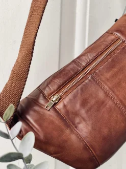 VIAMAJA Bæltetasker|Læder Tasker<Bumbag JUNE - Dark cognac