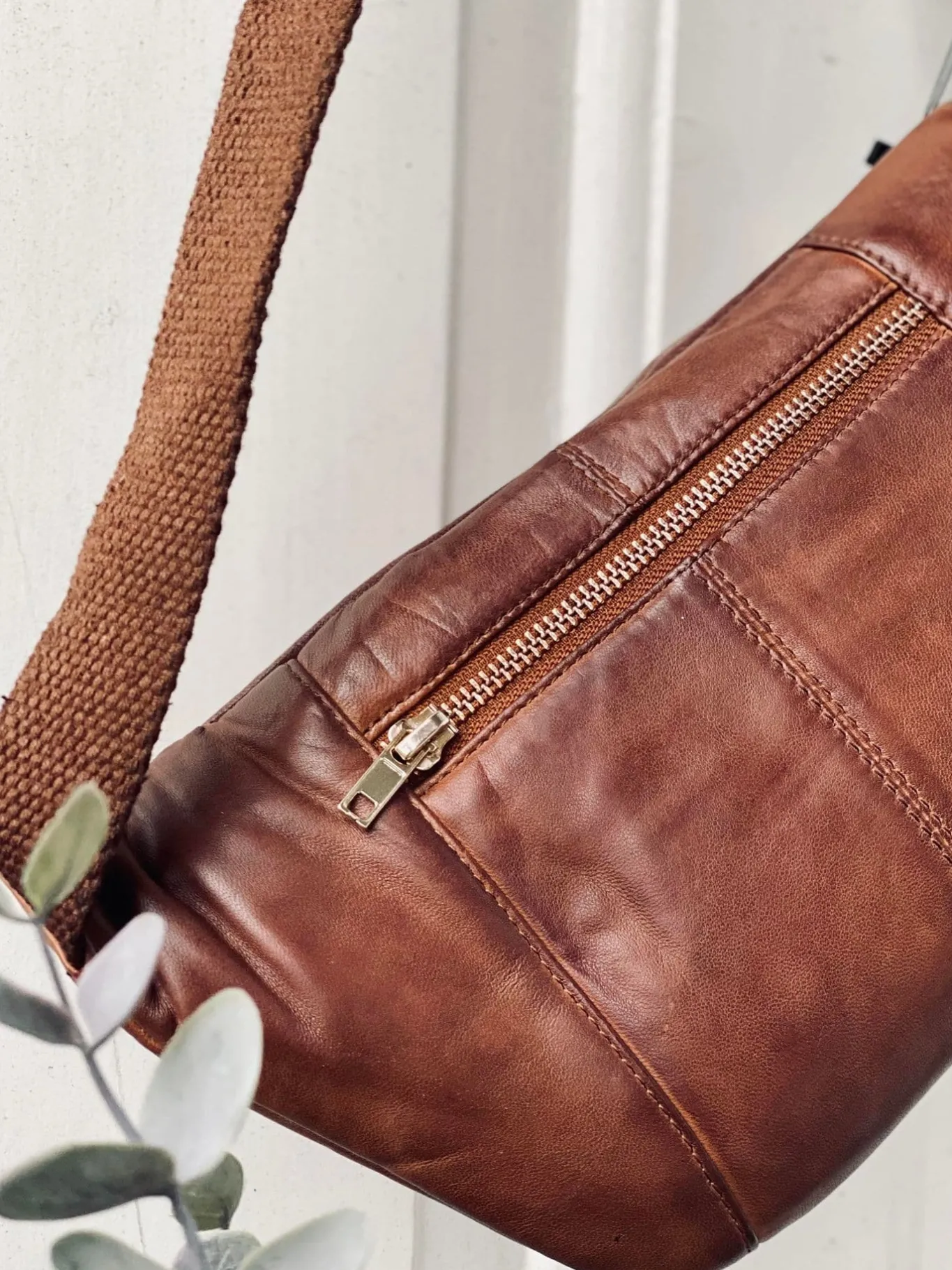 VIAMAJA Bæltetasker|Læder Tasker<Bumbag JUNE - Dark cognac