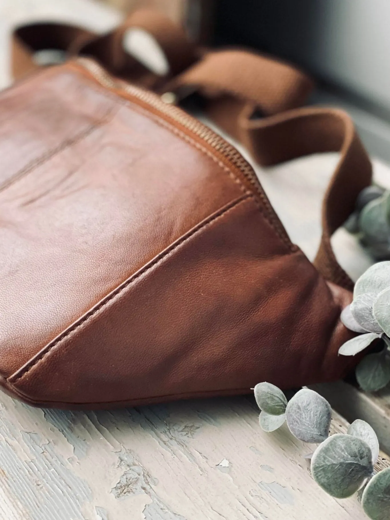 VIAMAJA Bæltetasker|Læder Tasker<Bumbag JUNE - Dark cognac