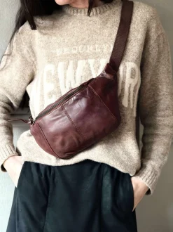 VIAMAJA Bæltetasker|Læder Tasker<Bumbag JUNE - New Dark cognac