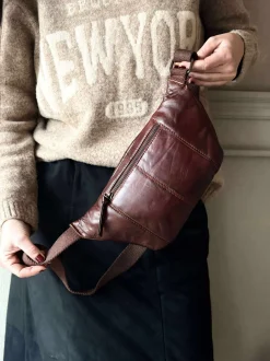 VIAMAJA Bæltetasker|Læder Tasker<Bumbag JUNE - New Dark cognac