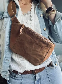 VIAMAJA Bæltetasker|Læder Tasker<Bumbag JUNE Ruskind - Caramel