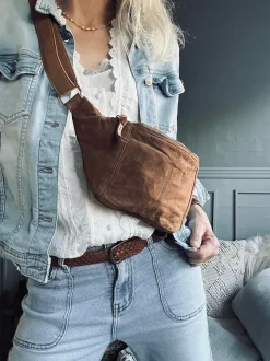 VIAMAJA Bæltetasker|Læder Tasker<Bumbag JUNE Ruskind - Caramel