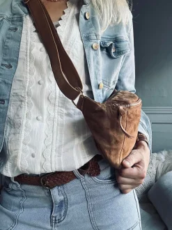 VIAMAJA Bæltetasker|Læder Tasker<Bumbag JUNE Ruskind - Caramel