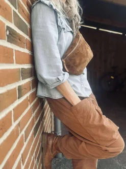 VIAMAJA Bæltetasker|Læder Tasker<Bumbag JUNE Ruskind - Caramel