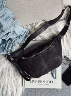 VIAMAJA Bæltetasker|Læder Tasker<Bumbag JUNE Ruskind - Coffee Brown