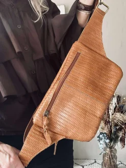 VIAMAJA Bæltetasker<Bumbag Kaya - Cognac flet