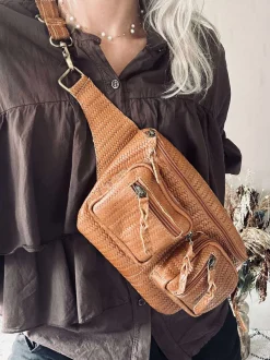 VIAMAJA Bæltetasker<Bumbag Kaya - Cognac flet
