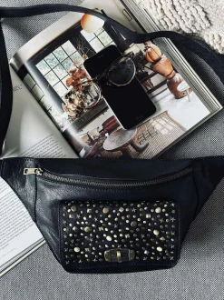 VIAMAJA Bæltetasker<Bumbag med nitter - Black