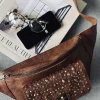 VIAMAJA Bæltetasker|Restparti<Bumbag med nitter - Cognac