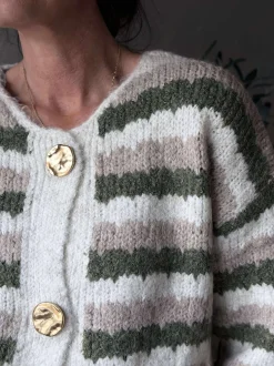 VIAMAJA Cardigans<Cardigan Grøn strib