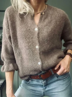 VIAMAJA Cardigans<Cardigan Juliana - Fango