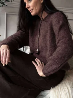 VIAMAJA Cardigans<Cardigan Mohair - Chocolate