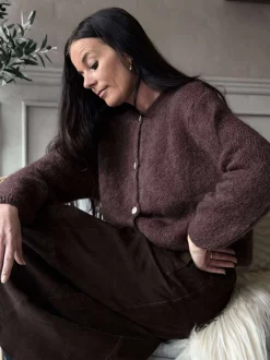 VIAMAJA Cardigans<Cardigan Mohair - Chocolate