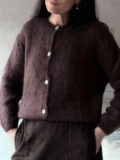VIAMAJA Cardigans<Cardigan Mohair - Chocolate