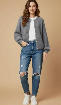 VIAMAJA Cardigans<Cardigan Mohair - Grå