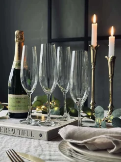 VIAMAJA Krus, Kopper Og Glas<Champagneglas CRYSTAL - Sæt med 4 stk.