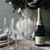 VIAMAJA Krus, Kopper Og Glas|Alt Til Vin<Champagneglas Rillet med guld kant - 4 stk.