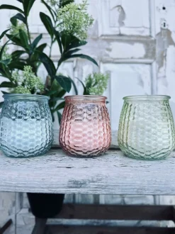 VIAMAJA Stearinlys|Stearinlys<Citronella lys - Mix i farvet glas