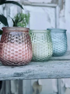 VIAMAJA Stearinlys|Stearinlys<Citronella lys - Mix i farvet glas