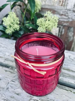 VIAMAJA Stearinlys|Stearinlys<Citronella Rød