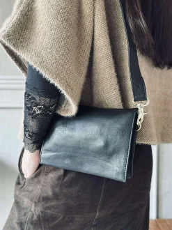VIAMAJA Clutch|Restparti<Clutch Black / gold