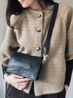 VIAMAJA Clutch|Restparti<Clutch Black / gold