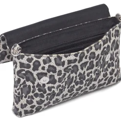 VIAMAJA Clutch|Håndtasker<Clutch Grey leopard leather