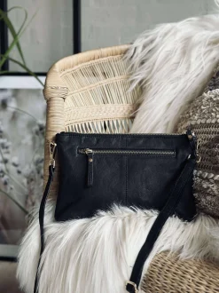VIAMAJA Clutch<Clutch i sort skind