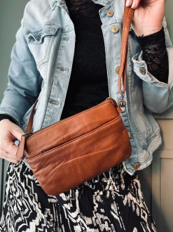 VIAMAJA Clutch<Clutch Jelva Cognac
