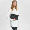 VIAMAJA Clutch<Clutch med flæser Nero