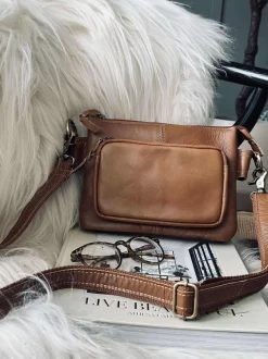 VIAMAJA Clutch|Restparti<Clutch Mille cognac