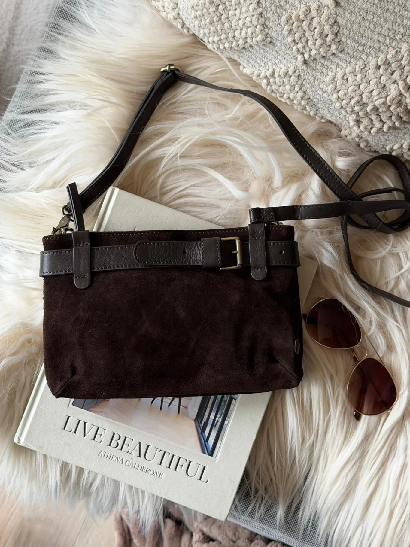 VIAMAJA Clutch<Clutch ruskind - Chocolate