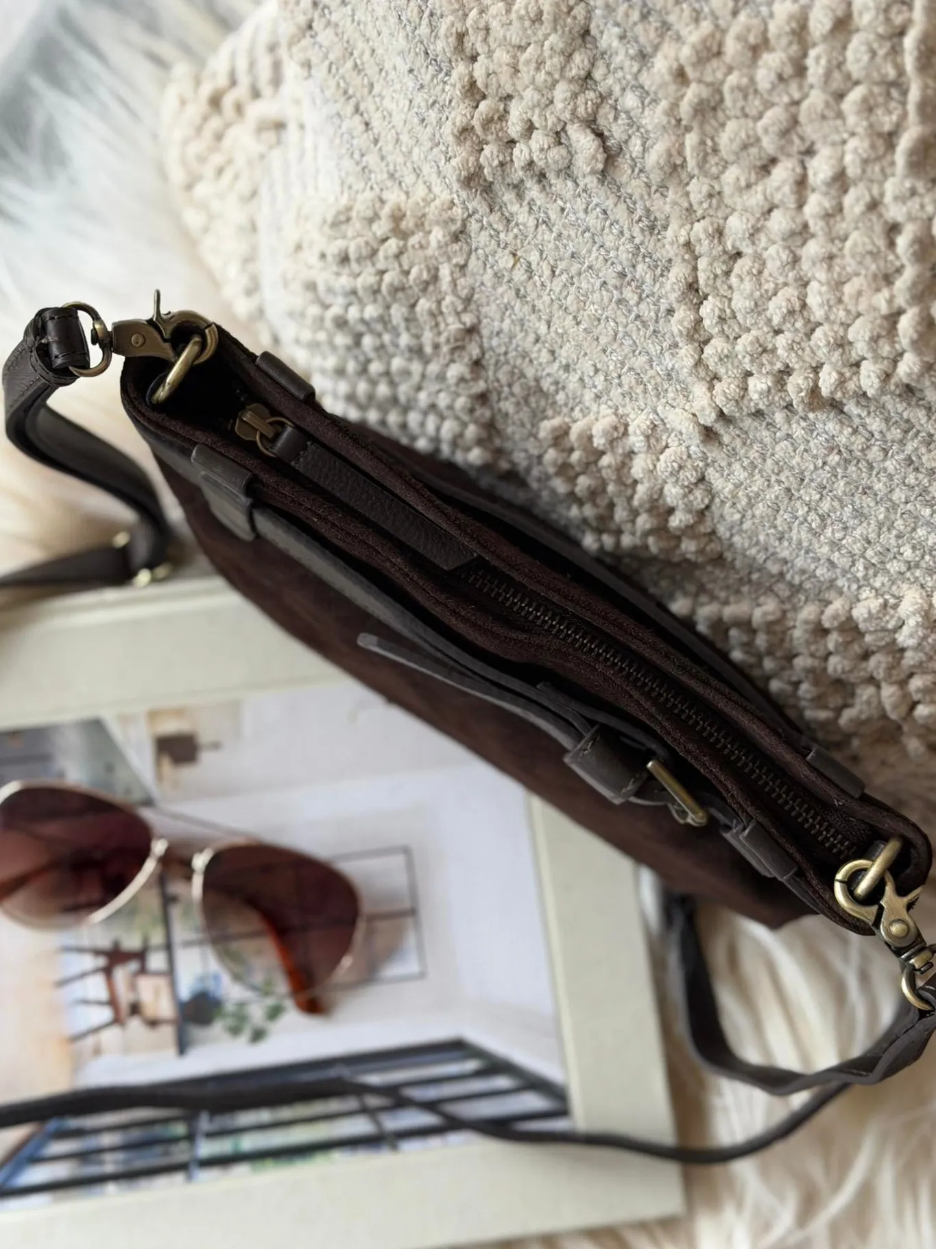 VIAMAJA Clutch<Clutch ruskind - Chocolate