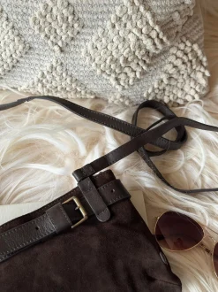 VIAMAJA Clutch<Clutch ruskind - Chocolate