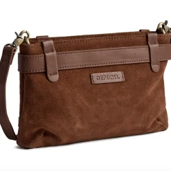 VIAMAJA Clutch<Clutch ruskind - Cognac