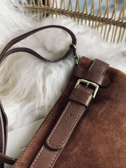 VIAMAJA Clutch<Clutch ruskind - Cognac