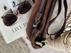 VIAMAJA Clutch<Clutch ruskind - Cognac