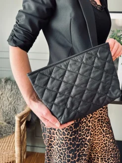 VIAMAJA Clutch|Toilettasker<Clutch SOFT LEATHER – Black